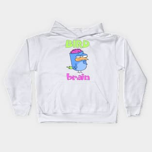 Birdbrain Design for Bird Lovers Kids Hoodie